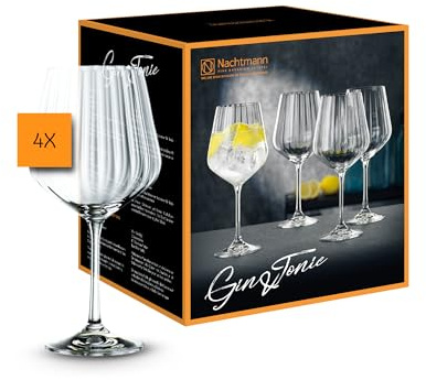 Nachtmann Gin Tonic Gläser 4er Set, 640 ml, Celebration, 102892, Cocktailgläser aus Kristallglas, spülmaschinenfest