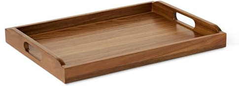 Amazon Basics Serviertablett aus Holz, Akazienholz, 43,2cm x 30,5cm