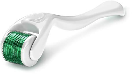 Derma-Roller Microneedling Roller mit 540 Nadeln, Micronadeln Derma Roller 0,5 mm für Gesicht und Körper, effektiv gegen Falten, große Poren, Dehnungsstreifen, Haarverlust, Narben, Hyper-Pigmentierung