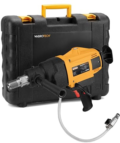 WABROTECH® Kernbohrgerät Handgeführt ⌀ 22–202 mm - Diamant-Kernbohrmaschine 1400 U/min - Freihand-Kernbohreinheit 2300 W mit PRCD - Tragbare Diamantbohrmaschine 230 V für Nass und Trockenbohrungen