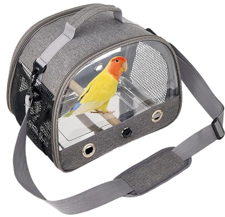 Vogel-Tragetasche – Faltbarer Vogel-Reisekäfig, -Trage | Reisetasche | Atmungsaktive -Reisetasche Mit Stehender Sitzstange, -Rucksack, -Vogel- -Ruck