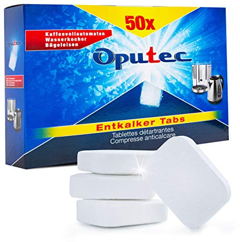 50x Oputec Kaffeevollautomaten Entkalker Tabs: Kaffeemaschinen, Espressomaschinen Entkalker-Tabletten/Entkalkungs-Tabletten - Kompatibel zu: Jura, Senseo, Siemens, Tassimo, Delonghi