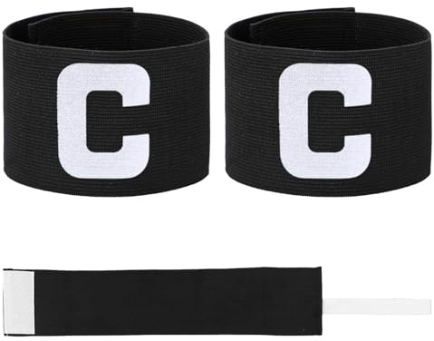 7 X 33cm Kapitänsbinde Kinder, 2 Stück Fußball Kapitänsbinde Verstellbare Kapitänsbindes Kinder Fussball, Schwarz Spielführerbinde Elastic Kapitänsbindes Fussball Für Fußball Rugby Hockey Verschiedene