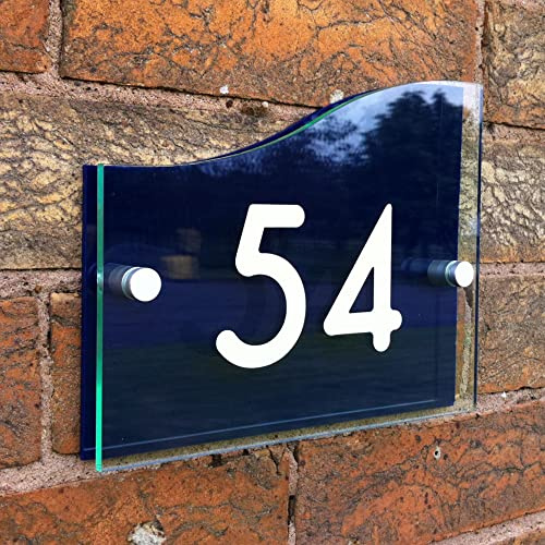 Personalisiertes Haustürschild mit Hausnummer Straßennamen Wetterfest, Rostfrei und UV-sicher Ihre Hausnummer und Strasse Leicht zu Lesen