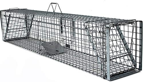 Holtaz Hardy Super Starke Falle Marderfalle Fuchsfalle Biberfalle Tierfalle Kastenfalle Drahtfalle Waschbärfalle 2 Türen 130x34x34 cm Mit Extra Köder