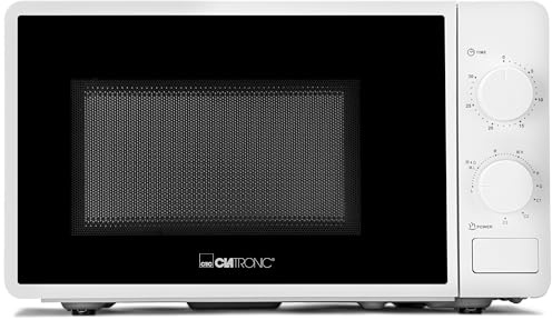 Clatronic® Mikrowelle mit Grill | 800 Watt | 5 Stufen | 20 Liter Garraum | 360° Drehteller | Timer mit Endsignal | inkl. Grillrost | Microwelle | Microwellengerät | MWG 792 weiß