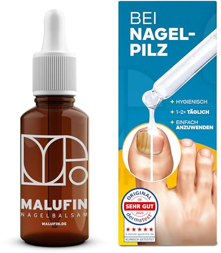 Malufin bei Nagelpilz 30ml - schnell, intensiv & rein natürlich - für 3 Monate - Wirkt tief in der Nagelmatrix - Alternative zu Nagelpilz Nagellack, Stift oder Laser - Care Lack