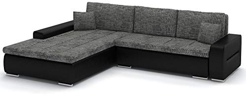 Sofini Wohnlandschaft Toronto 240/200 mit Schlaffunktion! Eckcouch mit Bettkästen! Best Wohnlandschaft! (Lawa 17+ Soft 11 Links)