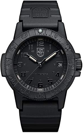 Luminox Leatherback SEA Turtle Blackout XS.0301.BO.L Herrenuhr Klein 39mm - Militäruhr in Schwarz mit Datumsanzeige 100m wasserdicht