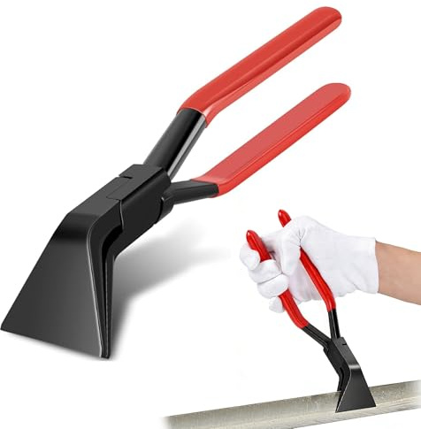 45° Falzzange Blechbiegezange: Abkantzange Handfalzzangen Breit 60 mm für Dachdecker, Klempner und Metallverarbeitung (Rot 2)