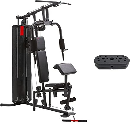 Christopeit Sport SP 2000 inkl. Gewichtsplattenset - Kraftstation für Oberkörper, Arme, Bauch und Beine - Ganzkörpertraining zuhause - Multi-Gym schwarz
