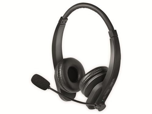 LogiLink Bluetooth Stereo Headset, Mikrofon Schwarz Standard