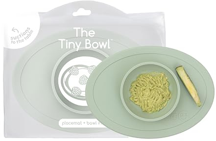 Tiny Bowl mit Saugnapf Salbei – rutschfeste Baby-Schale aus Silikon für selbstständiges Essen, mikrowellengeeignet & spülmaschinenfest – ab 6 Monaten