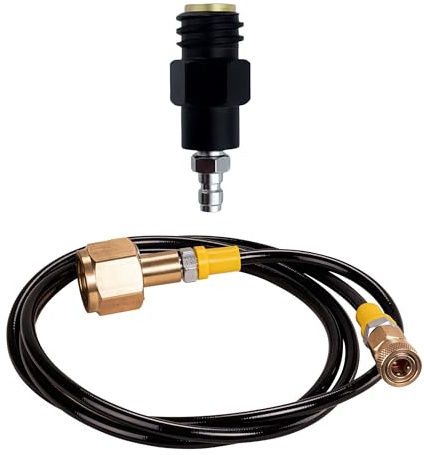 SPRUDELUX® | CO2 Adapter-Hochdruckschlauch für Crystal, Soda Max, Penguin, Play, Cool | Für Anschluss an grössere CO2 Flaschen | Wassersprudler CO2 Schlauch | (Crystal)