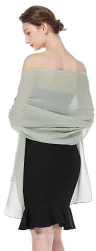 BEAUTELICATE Chiffon Schal Stola Damen Festlich Elegante Tücher Schultertuch Stola für Abendkleider Braut Festlich Sommer Hochzeits