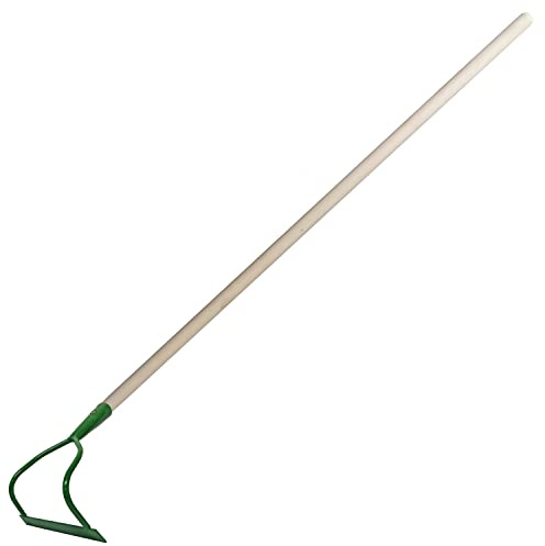 Garten Gerät Bügelhacke Ziehhacke Bügel Zieh Hacke Boden Erde Gewächshaus Gemüse Blumen Beet Stahl grün 16cm mit Stiel