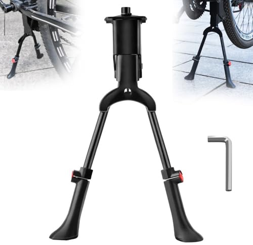 SKJJM Fahrradständer Zweibeinständer, 24-29 Zoll Zweibeinständer Höhenverstellbar Fahrrad, Ständer Höhenverstellbar Tragkraft 30kg für City Fahrrad, MTB und Trekkingräder (Schwarz)