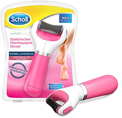 SCHOLL EXPERTCARE elektrischer Hornhautentferner Express Pedi für seidig weiche Füße – Rolle mit spezieller Form für die Ferse