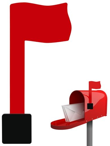 2er-Pack rotierende Ersatz-Briefkastenflaggen,Briefkasten-Zubehör,Selbstklebende Briefkastenflagge,Anbringung ohne Werkzeug für Wanddekoration im Freien,Standardbriefkästen,einfach anzubringen