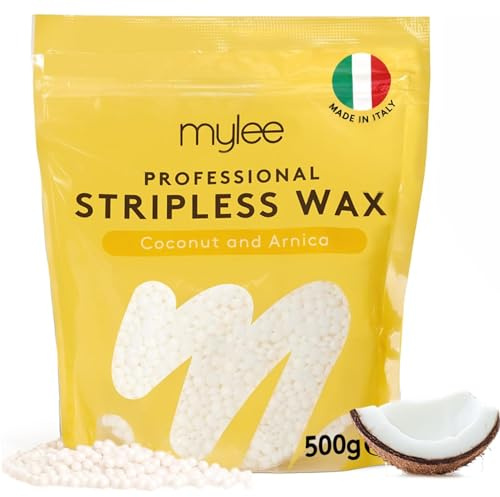 Mylee Professionelle Hartwachsperlen 500 g, Waxing Perlen, Streifenloses Enthaarungswachs, Filmwachs-Pellets ohne Vliesstreifen, Sanfte Haarentfernung für Körper, Gesicht & Bikinizone