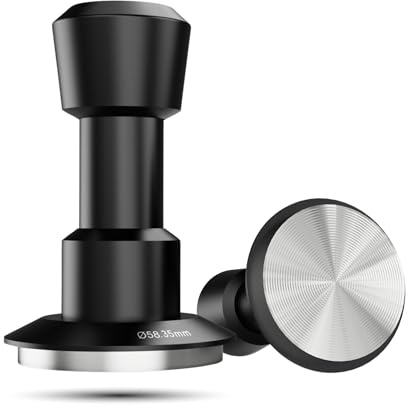 Vandroop Tamper 58.35mm Kaffee Espresso Tamper 4-Feder-System für Barista Zubehör 25-35lbs Einstellbarer Anpressdruck mit Sound Feedback Präzisions Edelstahlbasis