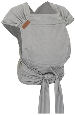 Hoppediz Hop-Tye Advanced Babytrage ab Geburt für Neugeborene, Kos | Ergonomische Halbschnallentrage mit Tuchträgern - mitwachsend von 2,5 bis 20 kg