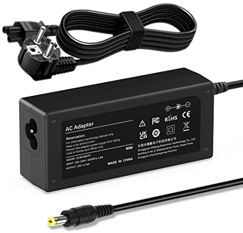90W Ladekabel Laptop Netzteil Kompatibel für Acer Aspire 3 5 E15 E17 ES15 V5 V3 E3 E5 F5 F15 5750G 7750G 7741G E5-575 E5-571 E5-573 F5-573G PA-1900-86 PA-1650-86 Ladegerät Adapter 5,5 * 1,7mm