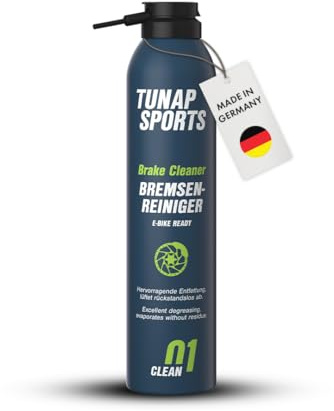 TUNAP SPORTS Bremsenreiniger Spray Fahrrad, 300 ml | Entfernt Öl, Fett & Bremsstaub rückstandsfrei, Made in Germany