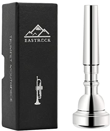 EastRock Trompetenmundstück 5C Trompete Mundstück Versilbert Ersatz Bb Trompetenteile Universal Trompete Übungsmundstück für Anfänger (5C, silber)