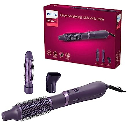 Philips 3000 Series Air Styler - Haarstyler mit Düse, 38 mm Thermobürste und 30 mm Bürste mit einziehbaren Bürstenreihen (Modell BHA305/00)