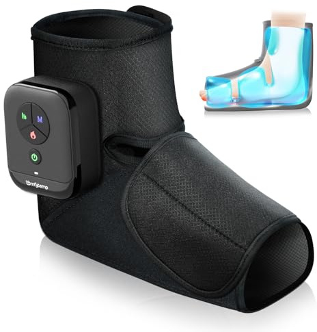 Comfytemp Kabelloses Fußmassagegerät Luftkompression Massage mit 2500mAh Akku,Fußsohlenheizung mit DIY für Knöchel,Ferse,Sohle,Fußrücken für beide Füße（1 Stück） Geschenke Mütter, Frauen, Mama, Papa