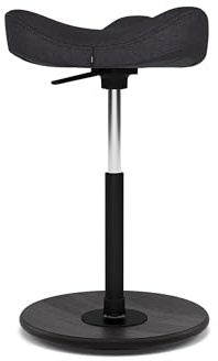 Varier Move Ergonomischer Stehhocker höhenverstellbar für Stehschreibtisch | Höhenverstellbarer Stehhocker mit runder Basis, die für aktives Sitzen pendelt; aktiviert Körpermitte und Balance
