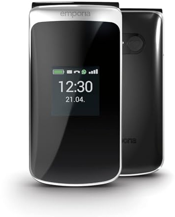 Emporia TOUCHsmart.2 Klapphandy 4G Schwarz 3.25 Zoll 8 MP Kamera 8 GB Speicher Android Go