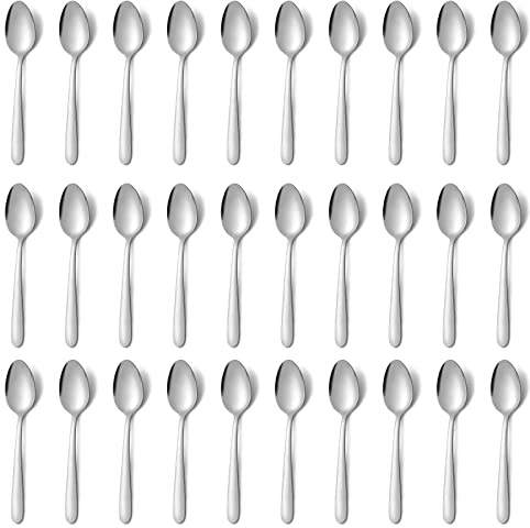 Funnydin Teelöffel-Set, 36-teilig, 15cm, Spülmaschinenfest, kaffeelöffel, Espressolöffel, Kleine Löffel, Espresso klein, Dessertlöffel für Küche und Restaurant zu Hause
