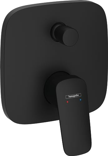 hansgrohe Logis - Badewannenarmatur Unterputz für 2 Verbraucher, Mischbatterie Badewanne für iBox universal, Mattschwarz