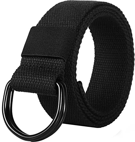 ITIEZY Gürtel Herren Arbeitsgürtel, Stoffgürtel ohne Löcher 38mm | Stufenlos verstellbar, Doppelring Schnalle, Robustes Canvas, Perfekt für Arbeit, Freizeit & Reisen & Outdoor, Geschenkbox