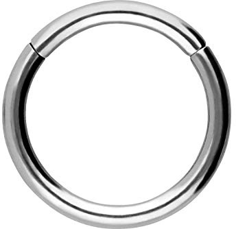 PIERCINGLINE Segmentring Clicker Chirurgenstahl Piercing Ring Nase Septum Ohr Helix Tragus Silberfarben 0,8 x 7 mm