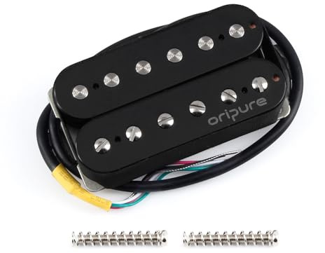 OriPure Alnico 5 Double Coil Humbucker Tonabnehmer Bridge Gitarre Pickup 16-17K Schwarz