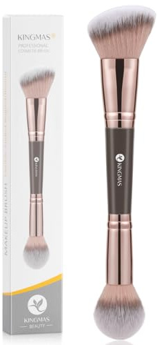 KINGMAS Stiftung Make-up Pinsel, Doppel-Bürste Foundation Make-up Pinsel zum Mischen von flüssigem Puder, Concealer Cream Kosmetik, Rouge-Pinsel