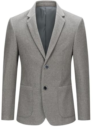 YOUTHUP Sakko Herren Wolle Jacke 2 Knöpfe Slim Fit Sportlich Anzugjacke Winter Tweed Blazer