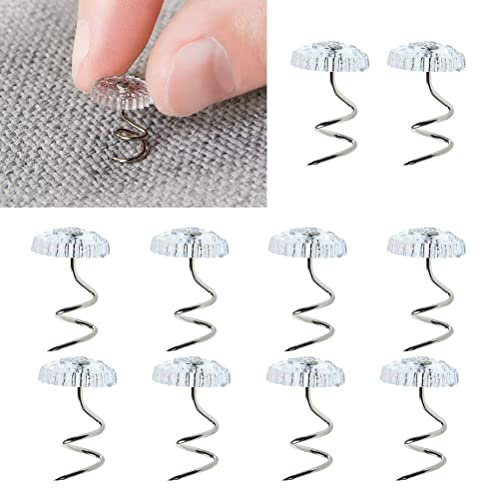 Polsternadel,100 PCS Klaren Köpfen für Sofa Twist Pins Plastik Kopf Polsternagel für Polster Couch Chair Autosofa Dachhimmel Reparatur Matratzen Bedskirts Headliner
