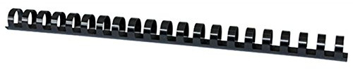 OFFICE PRODUCTS Plastikbinderücken 100 Stück DIN A4 19mm (165 Seiten) Binderücken Bindungskämme Plastikbindung | Kunststoff | Farbe: Schwarz