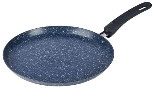 Russell Hobbs RH03409EU7 Nightfall Stone Crepe Pfannkuchenpfanne – Antihaftpfanne mit flacher Pfanne, 25 cm, Induktionskochfeld geeignet, für Ei, Dosa, Omelette, Roti, Kaltgriff, Spülmaschinenfest