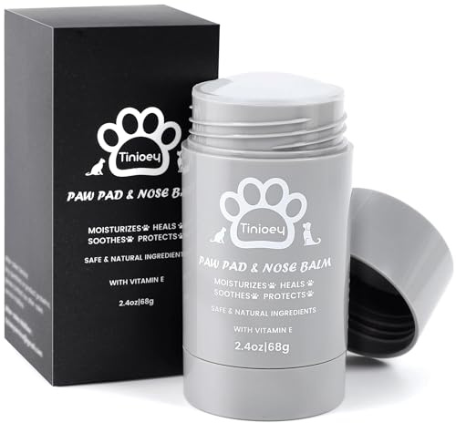 Tinioey Pfotenbalsam Hund (68g Stick) - heilt, repariert und regeneriert trockene, rissige & beschädigte Pfoten, Pfotenpflege Pfotenschutz Hund, Hundepfoten Balsam, Hundezubehör, Hunde Geschenke