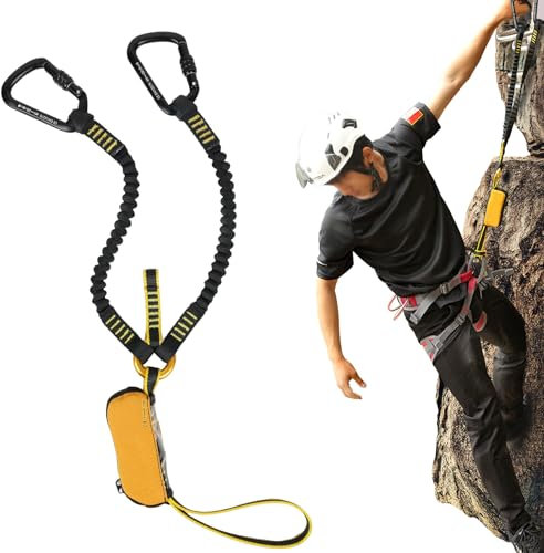 Btstil Klettersteigset, via ferrata Set 30m mit Bandfalldämpfer, Legierter Stahl, kletterausrüstung, Höhensicherungsgerät (24kN)