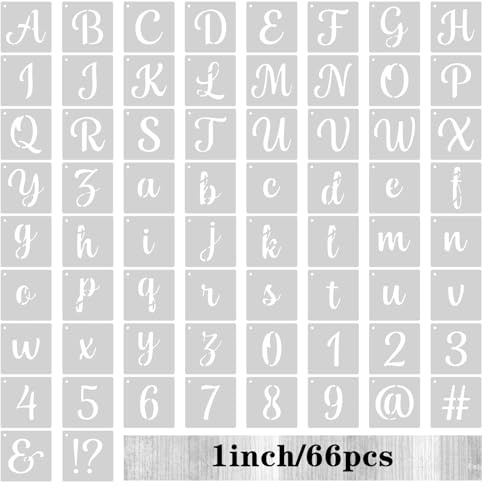 Nogeqi 66 Stück Schablone Buchstaben Zahlen, Buchstabenschablonen Schablonen Malen Textilgestaltung Malschablonen Zahlenschablone Wiederverwendbare Für Malerei, Basteln, DIY-Projekte