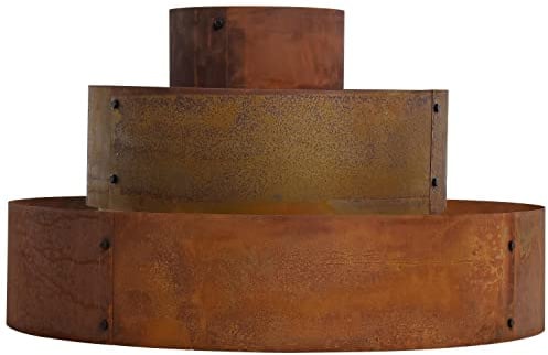 ESTEXO Pflanzpyramide Blumenbeet Hochbeet Kräuterbeet Kräuterspirale Metall Pflanzring Ring Rost Pflanzenpyramide Pflanzbeet (40/80/120 cm)