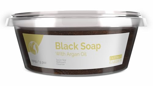 Fatima's Garden Arganöl Schwarze Seife - Peeling-Reiniger, 150g