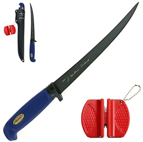 Marttiini Martef Filetiermesser 30,6cm, beschichtet, extrem scharf & flexibel + RT Messerschärfer/Filleting Knife & Sharpener Combo