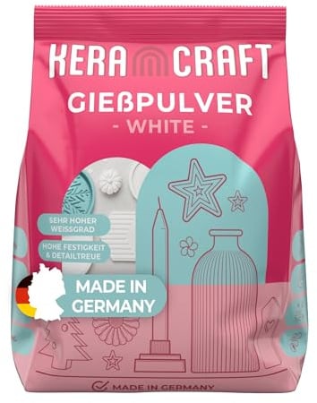 Keracraft Gießpulver weiß 4,5kg - Reliefgießpulver weiß für kreative Projekte